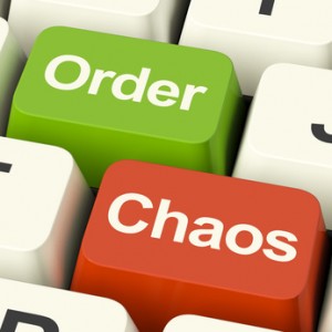Order Or Chaos Keys Showing Either Organized Or Unorganized